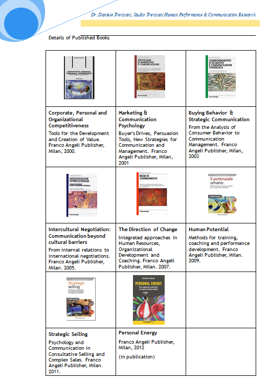 daniel trevisani books list